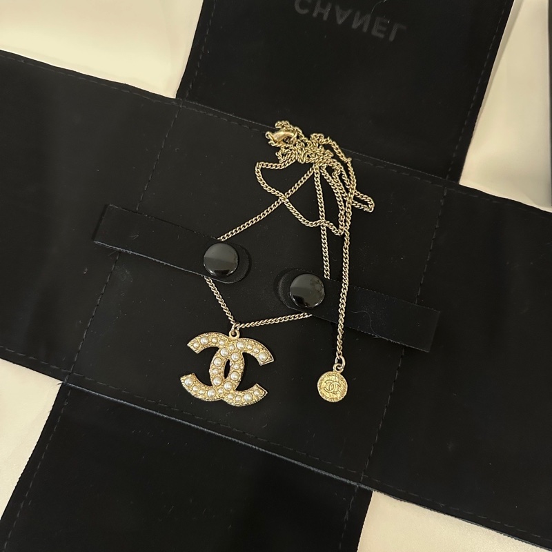 Chanel 珍珠logo項鍊 100週年限定 可調節長短 經典款-0