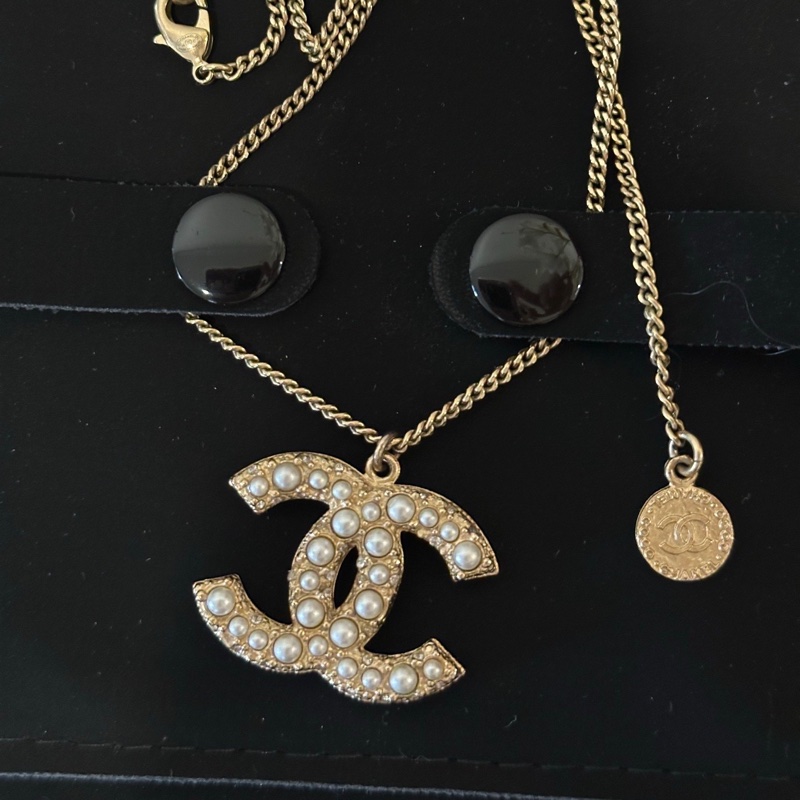 Chanel 珍珠logo項鍊 100週年限定 可調節長短 經典款-4