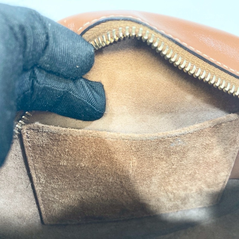 CELINE棕色牛皮TRIOMPHE橢圓側背包198603DXC-13