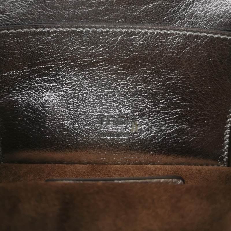 Fendi Kan U牛皮純色字母logo單肩包-7