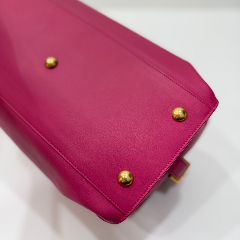 YVES SAINT LAURENT YSL 聖羅蘭 CABAS CHYC 桃紅色 手提包 醫生包 公事包 波斯頓包-23