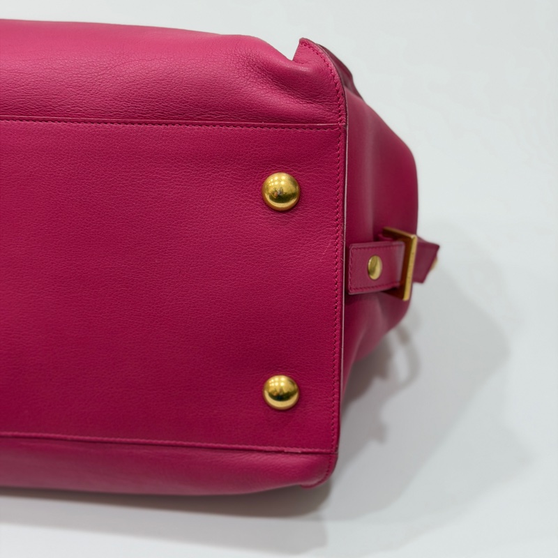 YVES SAINT LAURENT YSL 聖羅蘭 CABAS CHYC 桃紅色 手提包 醫生包 公事包 波斯頓包-32