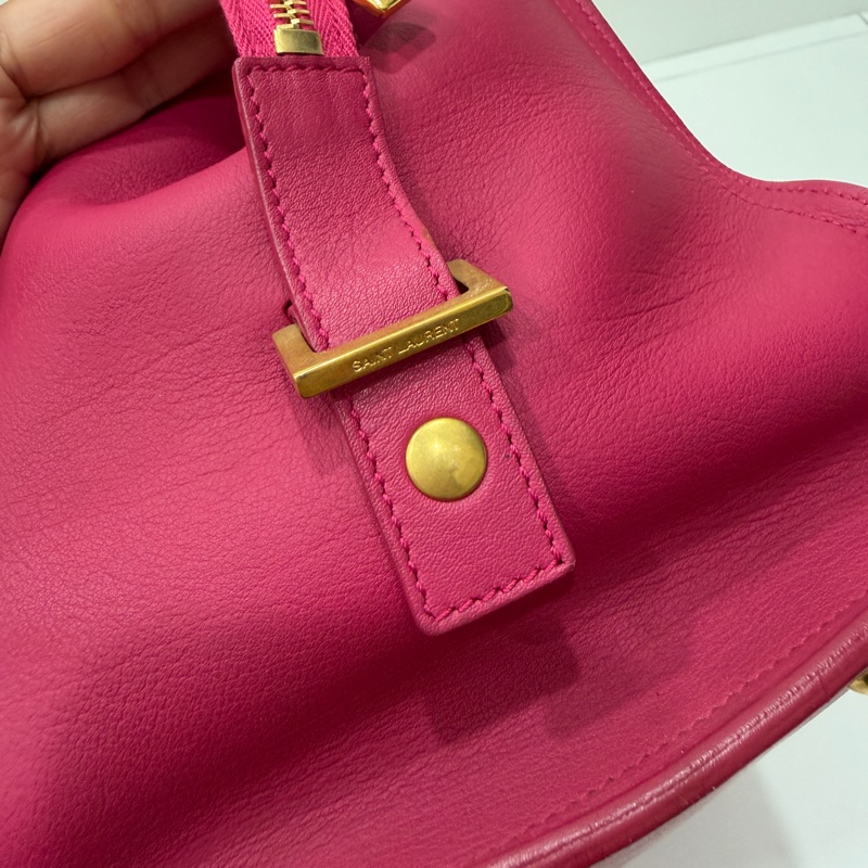 YVES SAINT LAURENT YSL 聖羅蘭 CABAS CHYC 桃紅色 手提包 醫生包 公事包 波斯頓包-38