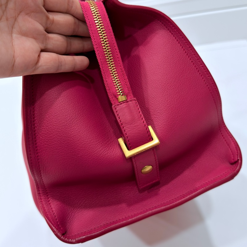 YVES SAINT LAURENT YSL 聖羅蘭 CABAS CHYC 桃紅色 手提包 醫生包 公事包 波斯頓包-43