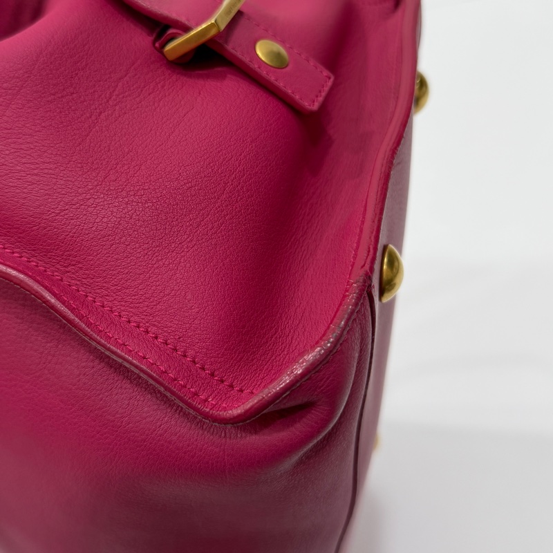 YVES SAINT LAURENT YSL 聖羅蘭 CABAS CHYC 桃紅色 手提包 醫生包 公事包 波斯頓包-49