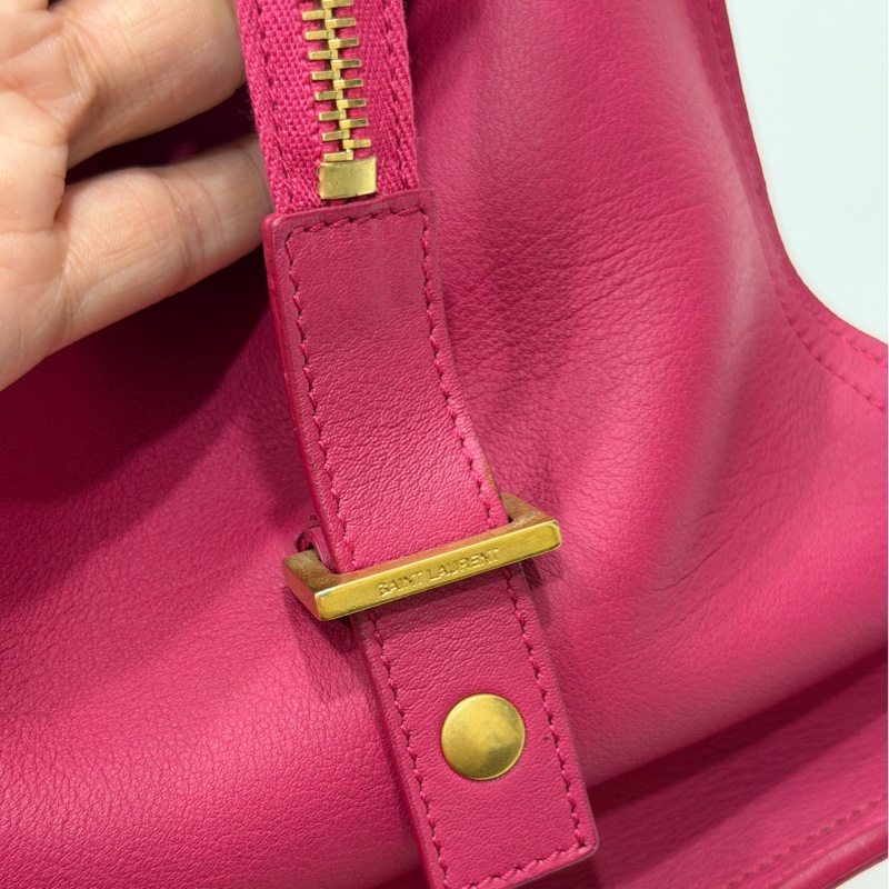 YVES SAINT LAURENT YSL 聖羅蘭 CABAS CHYC 桃紅色 手提包 醫生包 公事包 波斯頓包-50