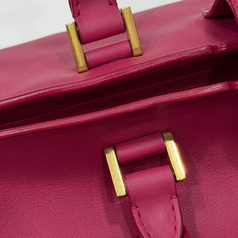 YVES SAINT LAURENT YSL 聖羅蘭 CABAS CHYC 桃紅色 手提包 醫生包 公事包 波斯頓包-51