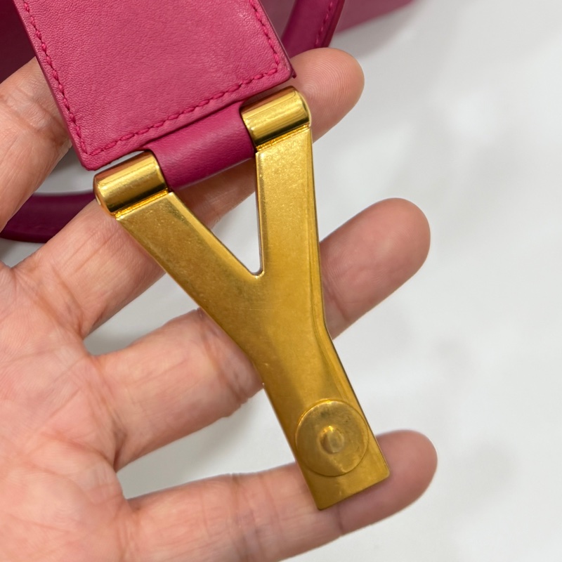 YVES SAINT LAURENT YSL 聖羅蘭 CABAS CHYC 桃紅色 手提包 醫生包 公事包 波斯頓包-55