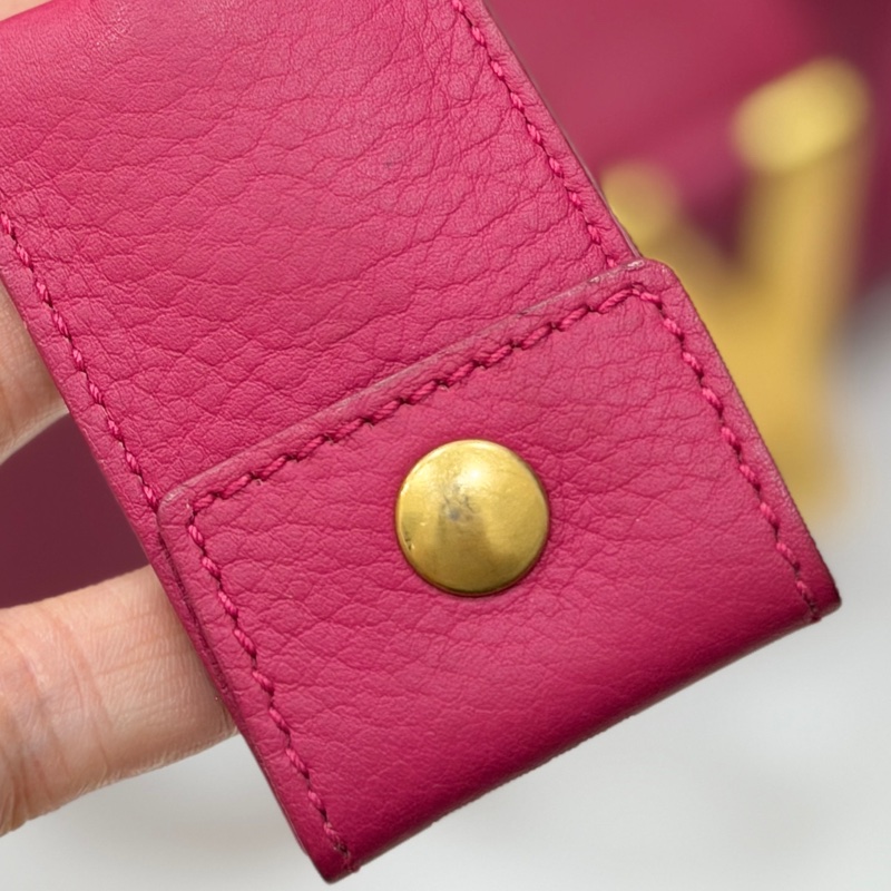 YVES SAINT LAURENT YSL 聖羅蘭 CABAS CHYC 桃紅色 手提包 醫生包 公事包 波斯頓包-56