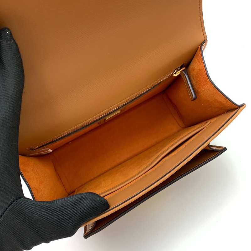 98 新Mcm 乾邑色小號郵差包 斜挎手提包-8