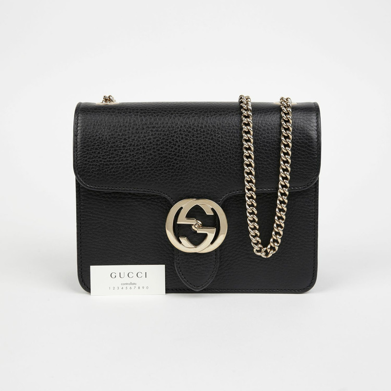 GUCCI 510304 互扣鏈條單肩斜背包-0