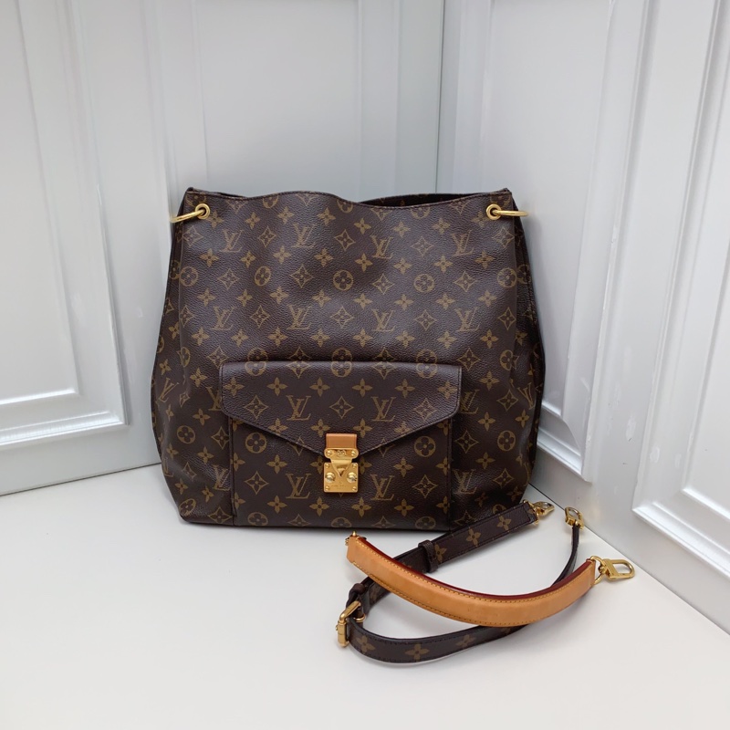 95新 LV路易威登老花中古款Metis泫雅同款Hobo-0