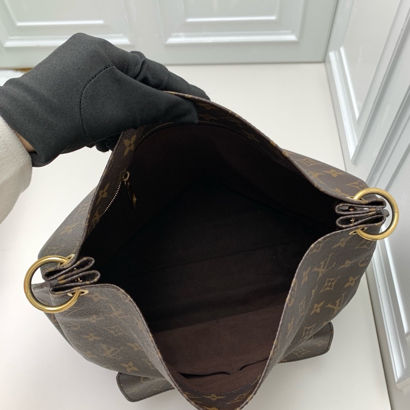 95新 LV路易威登老花中古款Metis泫雅同款Hobo-8