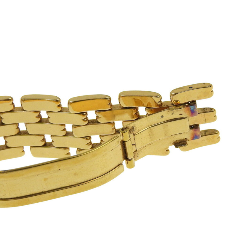 Dior Bagira 47 152-2 鍍金石英模擬顯示黑色錶盤女士腕錶-7