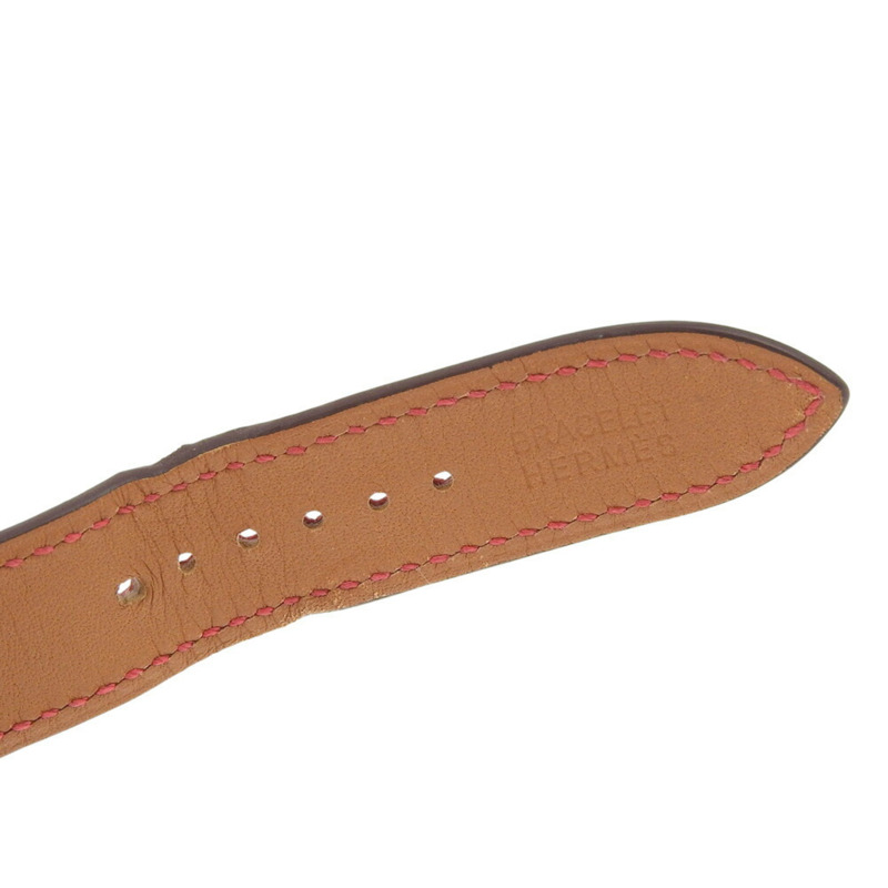 愛馬仕H系列腕錶，11鑽，型號HH1.510，精鋼錶殼搭配皮革錶帶，2014年款，石英機芯，指針式顯示，白色錶盤，女士腕錶-5