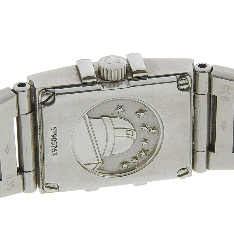 歐米茄星座系列 Carree 腕錶 1531.71 不鏽鋼 1998 石英模擬顯示 白色錶盤 女士款-4