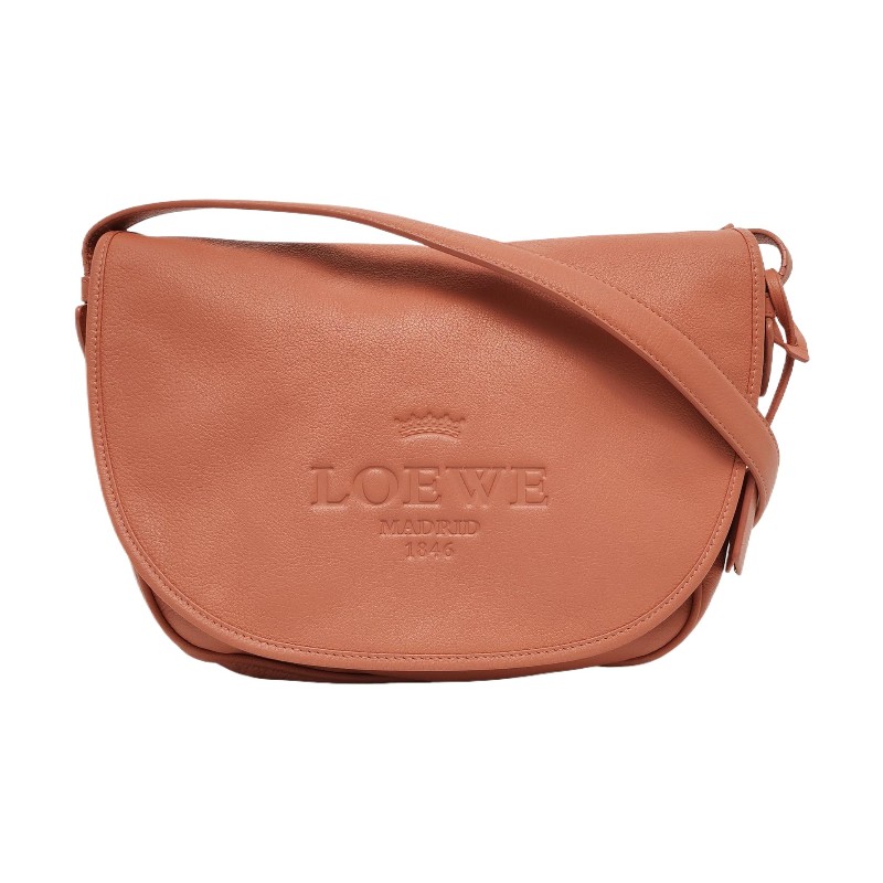 Loewe 裸粉色牛皮斜背包肩背包-0