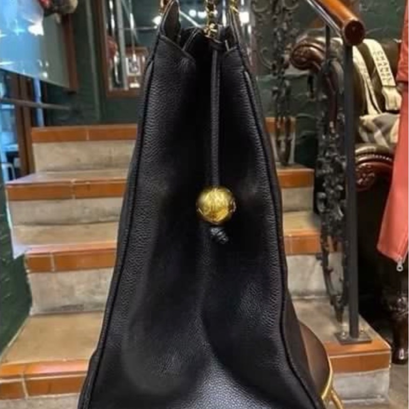 Chanel vintage老香 荔皮黑色機場包 GD粉必收！-2