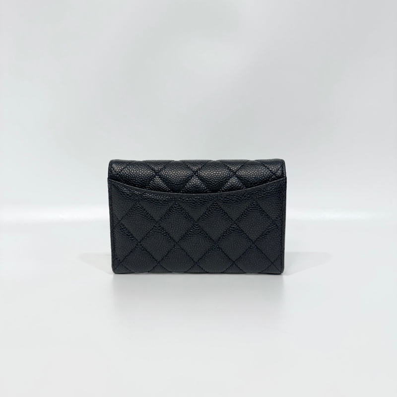 CHANEL黑金荔枝皮5卡中夾AP0232-4
