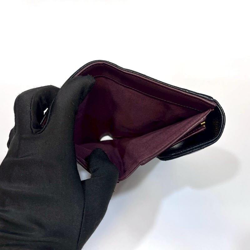 CHANEL黑金荔枝皮5卡中夾AP0232-7