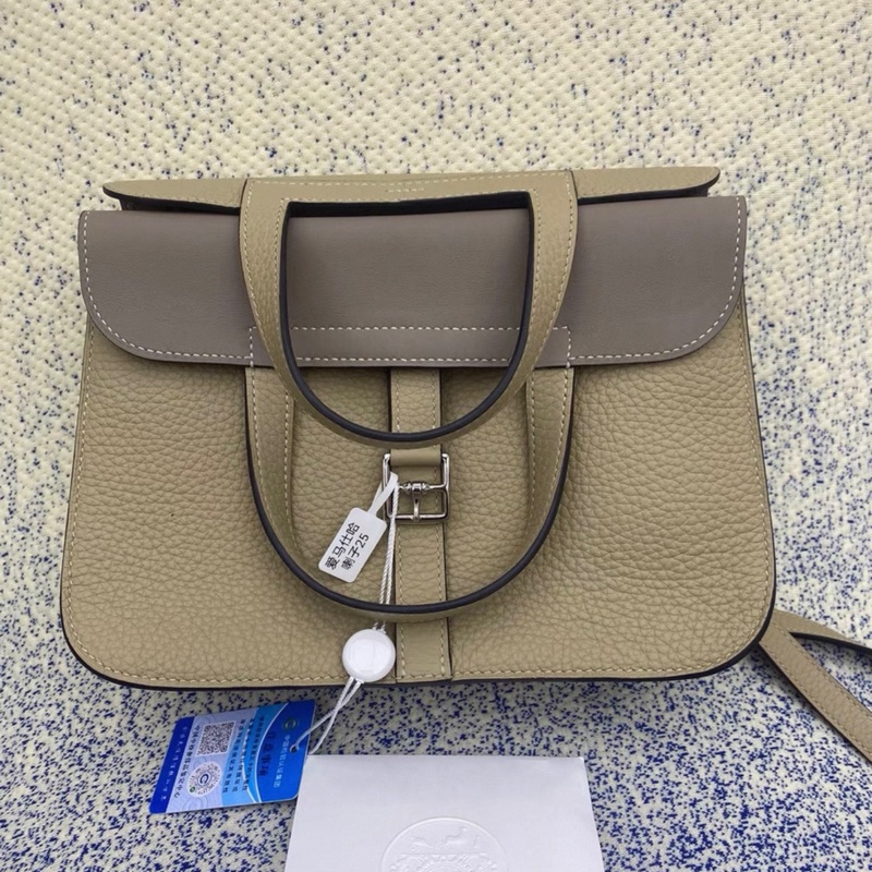 Hermes 愛馬仕 Halzan25  風衣灰拼大象灰 銀扣  99閒置❤️- B刻印-0