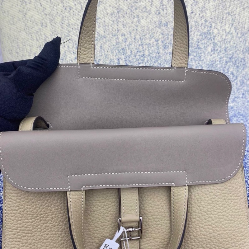 Hermes 愛馬仕 Halzan25  風衣灰拼大象灰 銀扣  99閒置❤️- B刻印-6