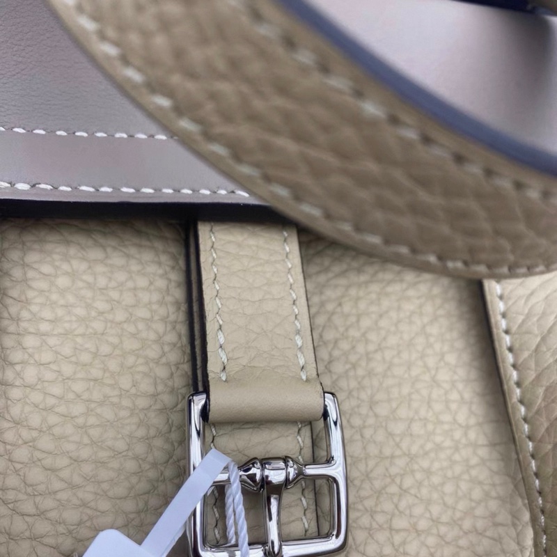 Hermes 愛馬仕 Halzan25  風衣灰拼大象灰 銀扣  99閒置❤️- B刻印-8