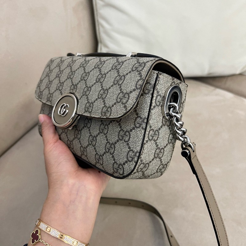 Gucci雙G微標斜背包肩背包 可調節肩帶-2