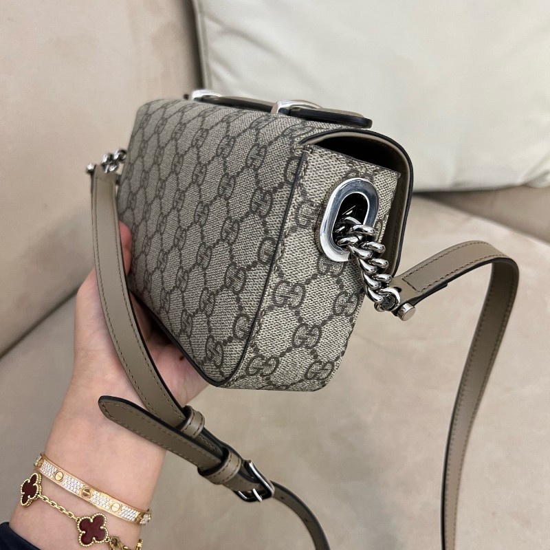 Gucci雙G微標斜背包肩背包 可調節肩帶-3