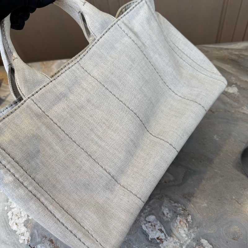 Prada 牛仔丹寧沙灘包 購物袋 中號-1