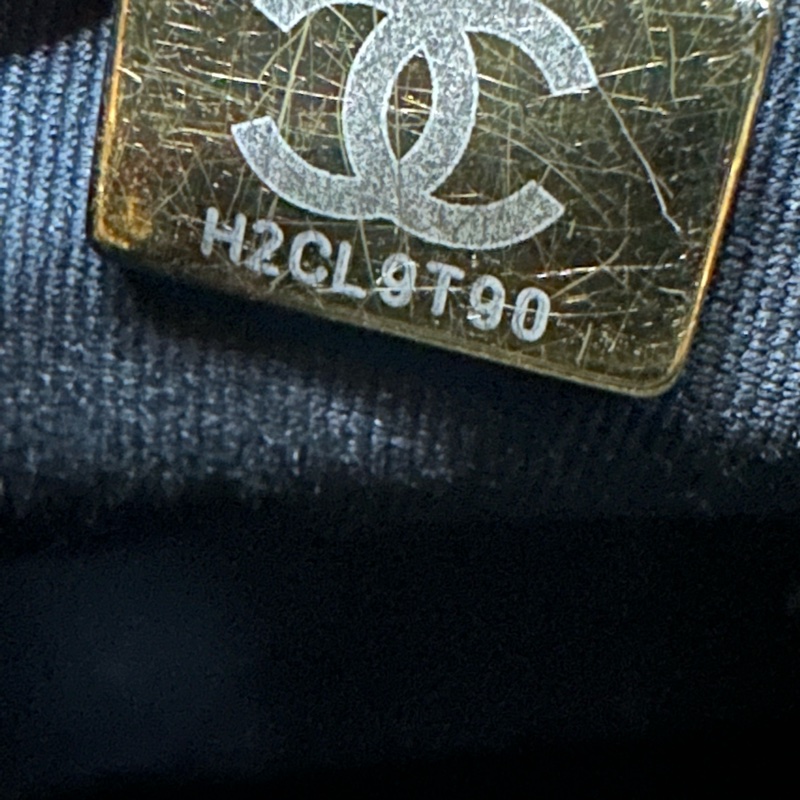 Chanel香奈兒方胖子羊皮黑金籌碼金幣鍊條包 晶片款 小號-9