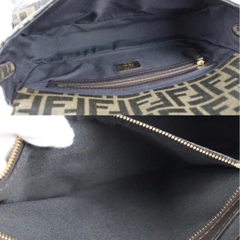 「JL精品代購」極新 FENDI baguette秀款多口袋法棍包-8