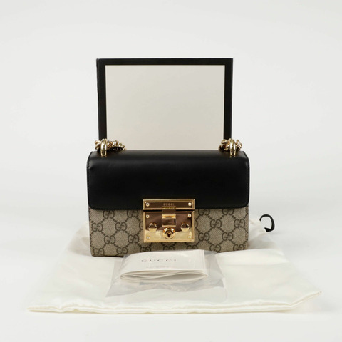 GUCCI 帶鎖小鏈條單肩斜背包 409487
