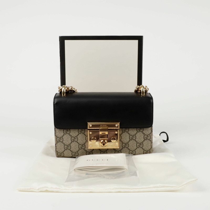 【包稅】GUCCI 帶鎖小鏈條單肩斜背包 409487-0