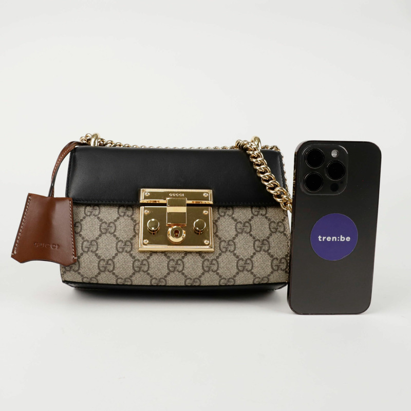 【包稅】GUCCI 帶鎖小鏈條單肩斜背包 409487-9