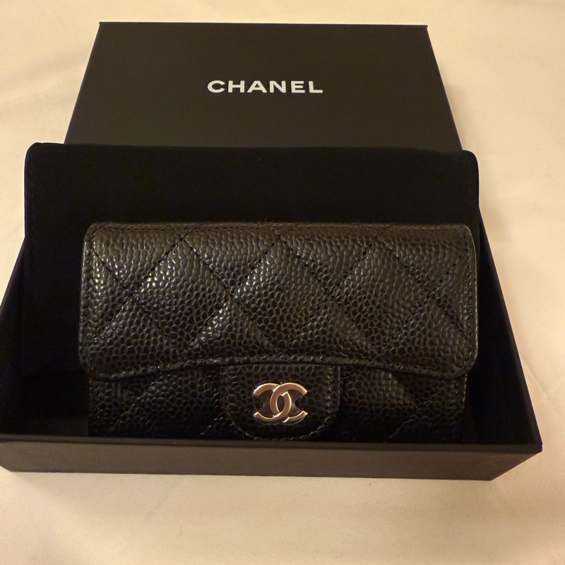 Chanel經典口蓋卡片夾-0