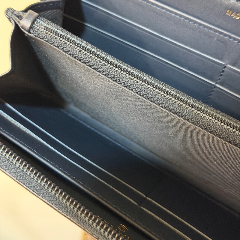 #98新閒置 #配件齊全 #櫃上新款近6️⃣萬 香奈兒深藍荔枝皮Leboy長夾-5