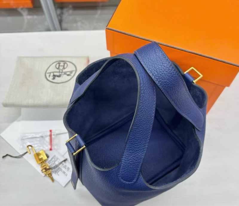 有購證🩷 Hermes 寶石藍金扣18菜籃子，U刻，TM皮，成色非常好-1