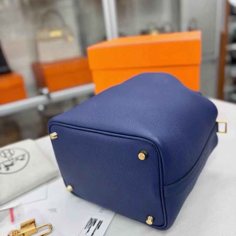 有購證🩷 Hermes 寶石藍金扣18菜籃子，U刻，TM皮，成色非常好-5