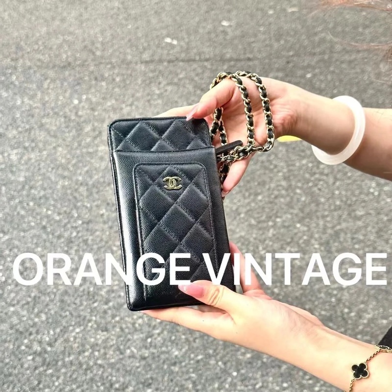 #全新全配 #超稀有釋出 香奈兒黑金荔枝皮斜挎手機包 #多功能超時尚-4