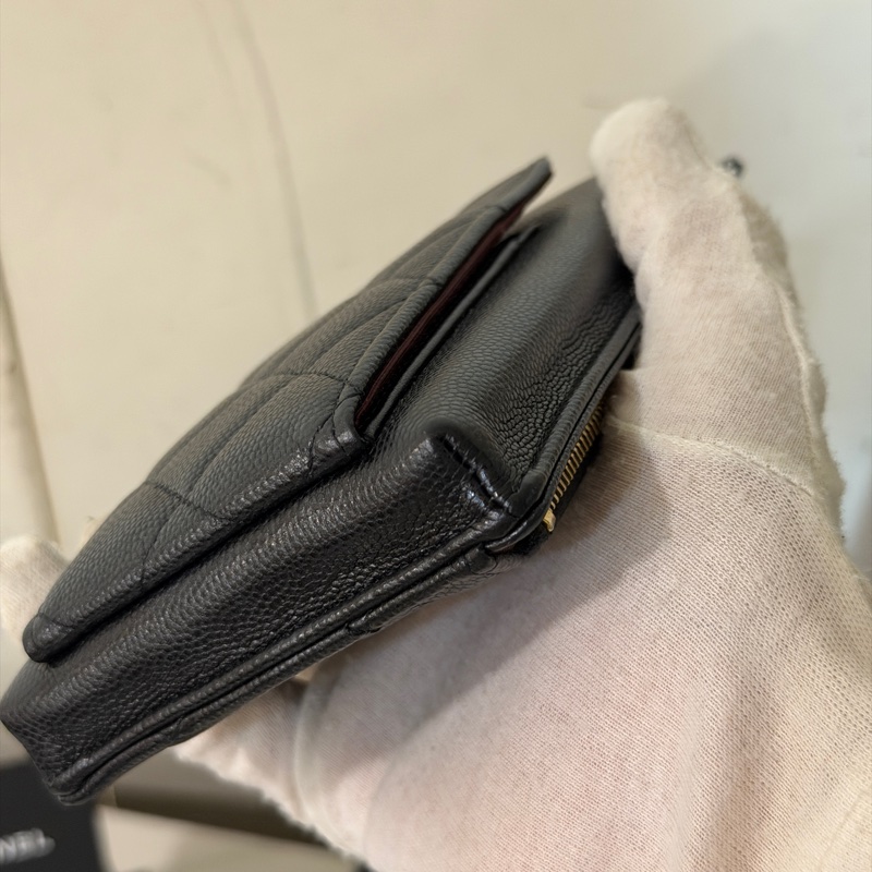 #全新全配 #超稀有釋出 香奈兒黑金荔枝皮斜挎手機包 #多功能超時尚-11