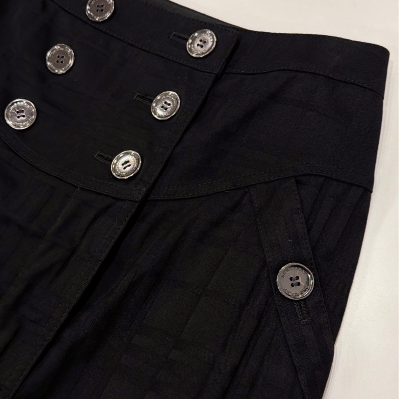 Burberry 倫敦 雙排扣格紋及膝裙-5