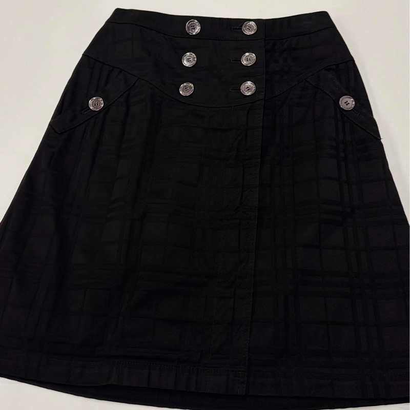 Burberry 倫敦 雙排扣格紋及膝裙-6
