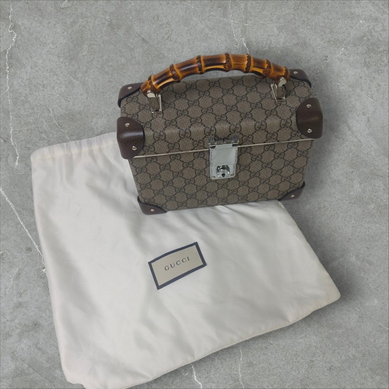 🔥年終狂降🔥【限時降價只到12/31（原58,800）】【9成新】㊣✨GUCCI✨（附防塵袋）古馳 Globe-Trotter 竹節 箱包 老花 硬殼 壓釦 肩背包 斜背包/雙G/二手包/保證正品🌳二手樹屋🌳-1