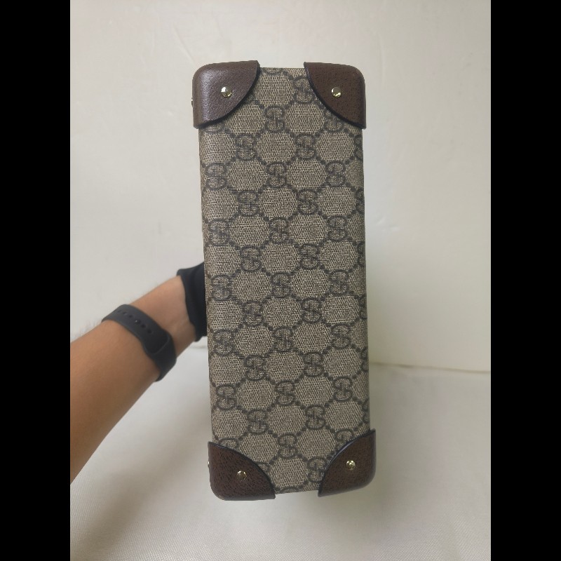 🔥年終狂降🔥【限時降價只到12/31（原58,800）】【9成新】㊣✨GUCCI✨（附防塵袋）古馳 Globe-Trotter 竹節 箱包 老花 硬殼 壓釦 肩背包 斜背包/雙G/二手包/保證正品🌳二手樹屋🌳-7
