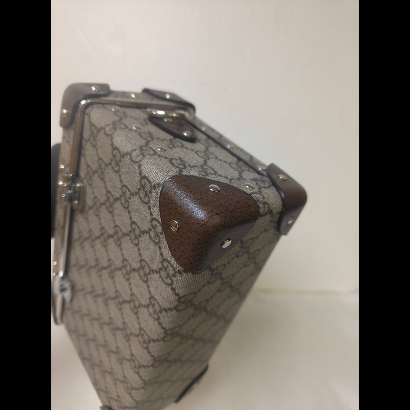 🔥年終狂降🔥【限時降價只到12/31（原58,800）】【9成新】㊣✨GUCCI✨（附防塵袋）古馳 Globe-Trotter 竹節 箱包 老花 硬殼 壓釦 肩背包 斜背包/雙G/二手包/保證正品🌳二手樹屋🌳-8