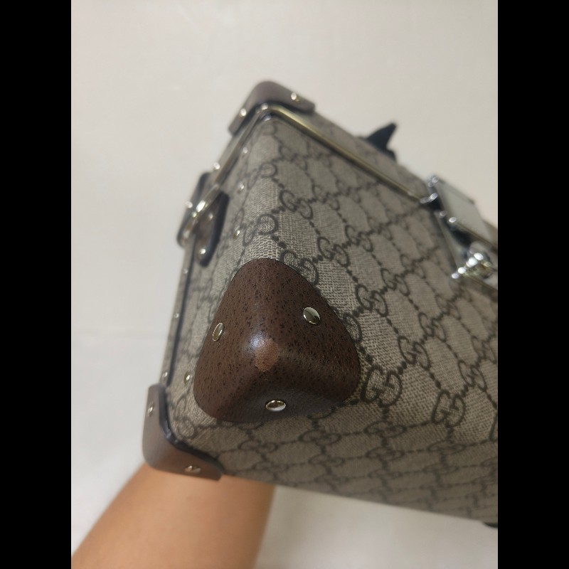 🔥年終狂降🔥【限時降價只到12/31（原58,800）】【9成新】㊣✨GUCCI✨（附防塵袋）古馳 Globe-Trotter 竹節 箱包 老花 硬殼 壓釦 肩背包 斜背包/雙G/二手包/保證正品🌳二手樹屋🌳-9