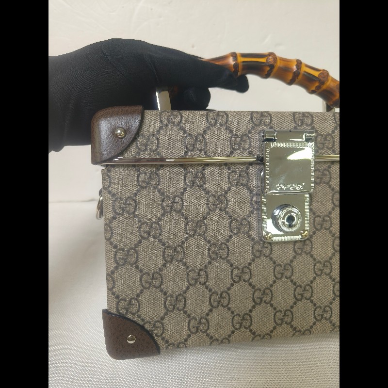 🔥年終狂降🔥【限時降價只到12/31（原58,800）】【9成新】㊣✨GUCCI✨（附防塵袋）古馳 Globe-Trotter 竹節 箱包 老花 硬殼 壓釦 肩背包 斜背包/雙G/二手包/保證正品🌳二手樹屋🌳-13