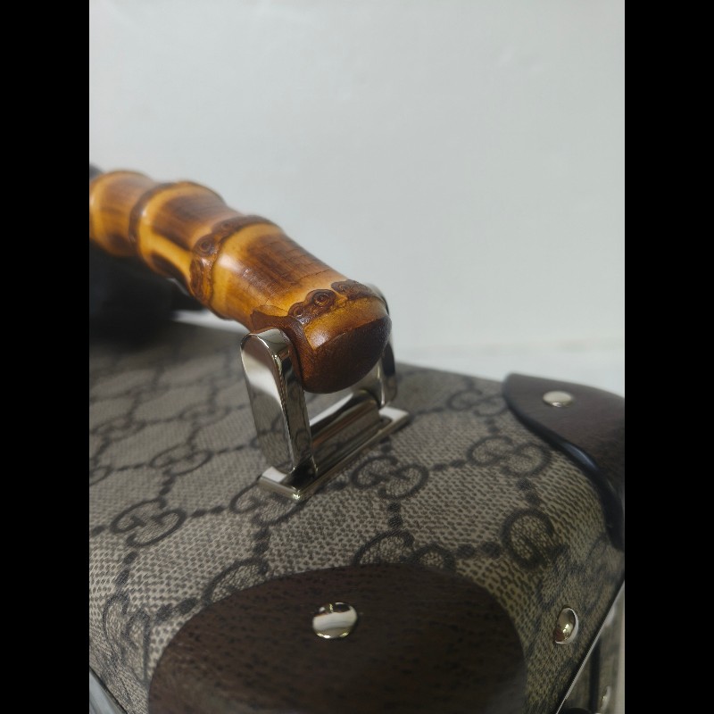 🔥年終狂降🔥【限時降價只到12/31（原58,800）】【9成新】㊣✨GUCCI✨（附防塵袋）古馳 Globe-Trotter 竹節 箱包 老花 硬殼 壓釦 肩背包 斜背包/雙G/二手包/保證正品🌳二手樹屋🌳-17