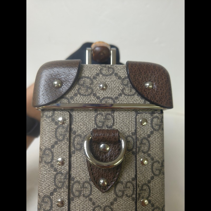 🔥年終狂降🔥【限時降價只到12/31（原58,800）】【9成新】㊣✨GUCCI✨（附防塵袋）古馳 Globe-Trotter 竹節 箱包 老花 硬殼 壓釦 肩背包 斜背包/雙G/二手包/保證正品🌳二手樹屋🌳-23